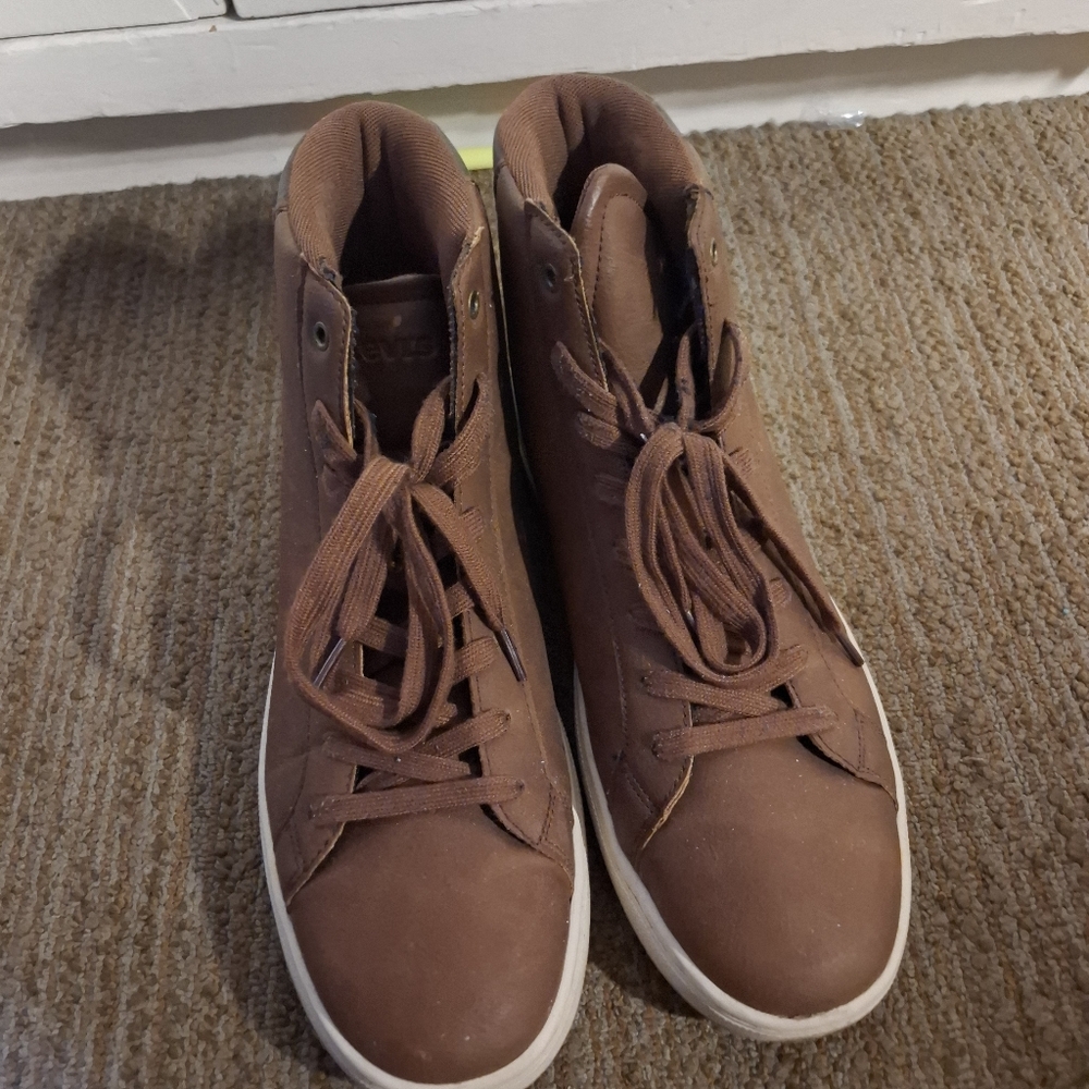 Mens Levi's Men's Tan High-Top Sneakers
